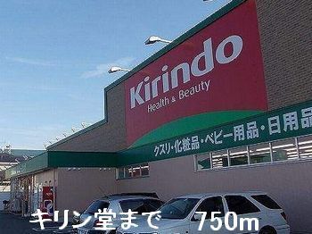 近くのキリン堂まで750m（徒歩10分）