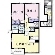フラン・プロムナ－ドBの間取り画像