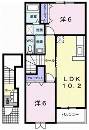 リヴィエールⅡ Aの間取り画像