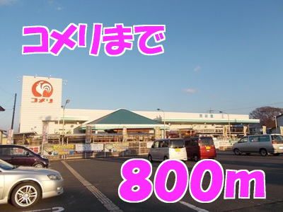 近くのコメリまで800m（徒歩10分）