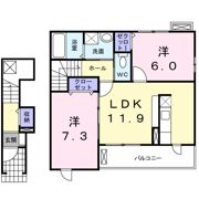 フルール・メゾンCの間取り画像