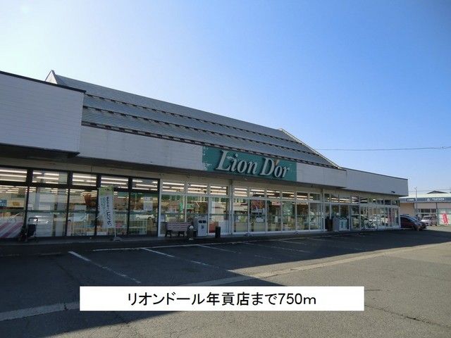 近くのリオンドール年貢店まで750m（徒歩10分）
