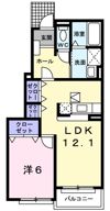 ポピュレール Bの間取り画像