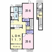 クローバーⅡの間取り画像