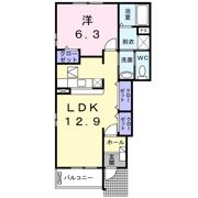 リバーサイドM Bの間取り画像