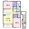 ヴァンクール貴志川Ⅱの間取り画像