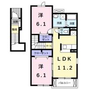 クラール・ベルF・Uの間取り画像