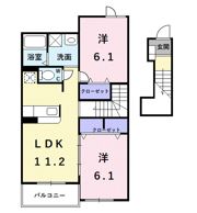 クラール・ベルF・Uの間取り画像