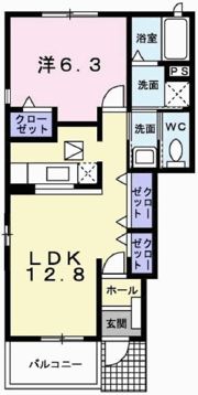ジェルメ・ウエストⅠの間取り画像