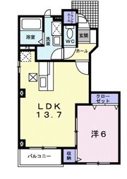 カサデューク東町の間取り画像