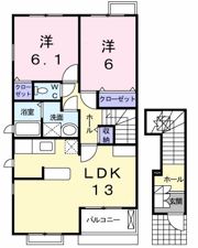 ルナパレス Cの間取り画像