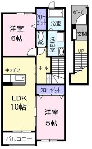 ツイン アヴニールⅡの間取り画像