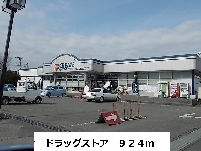 近くのドラッグストアまで924m（徒歩12分）