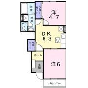 ベルサンライズBの間取り画像