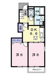 クレアトゥール Bの間取り画像