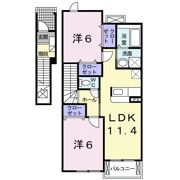 プレシャスコートK東松江Ⅱの間取り画像