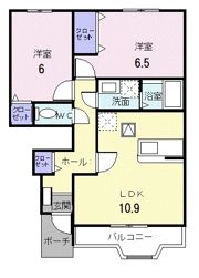 ラフレシールウエストの間取り画像