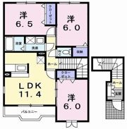 ラフレシールウエストの間取り画像