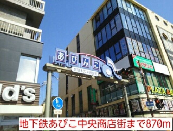近くの地下鉄あびこ中央商店街様まで870m(徒歩11分)