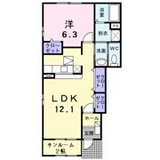 セリオ辰口の間取り画像