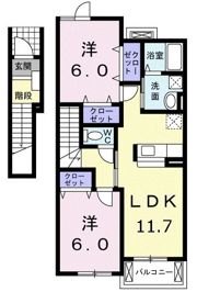 グリーンヒルズ 稲岡Bの間取り画像