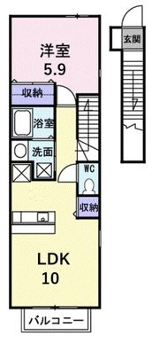 ビエント紫風Ⅴの間取り画像