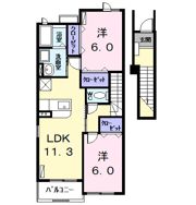 KウィステリアⅡの間取り画像