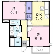 さくら Aの間取り画像