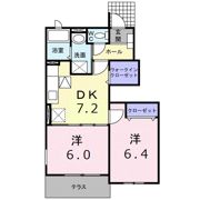 ハピネスコート Aの間取り画像