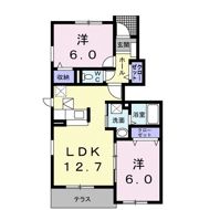 ハピネスコート Bの間取り画像