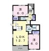 ハピネスコート Bの間取り画像