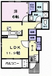 クラールむらさきのⅡの間取り画像