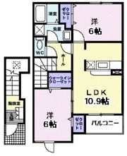 クラールむらさきのⅡの間取り画像