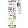 ブルートレイン篠原 Aの間取り画像