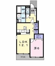 メゾンドヒルズBの間取り画像