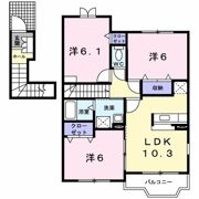 アンジェリカ Dの間取り画像