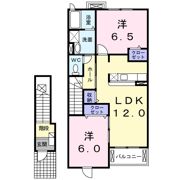ブルック ベル Bの間取り画像