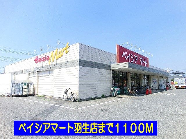 近くのベイシアマート羽生店まで1,100m（徒歩14分）