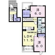 レジデンス上原Aの間取り画像