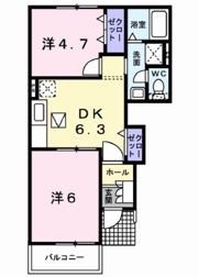 カーサ・ファミールHの間取り画像