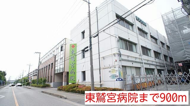 近くの東鷲宮病院まで900m(徒歩12分)