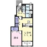 ヴィラ・かたかご Ⅰの間取り画像