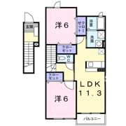 パインアヴェニュー Bの間取り画像
