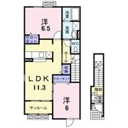 ツイン ピースの間取り画像