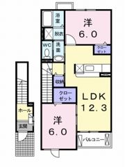 リヴァーパークⅡ Cの間取り画像