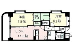 ラポール西大島 ウエストの間取り画像