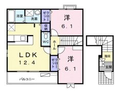 クレール北浜Ⅲの間取り画像