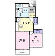 ボヌール美夜古泉Aの間取り画像