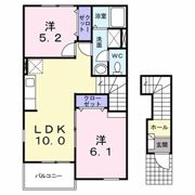 ボヌール美夜古泉Bの間取り画像