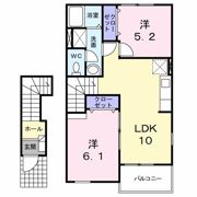 ボヌール美夜古泉Bの間取り画像
